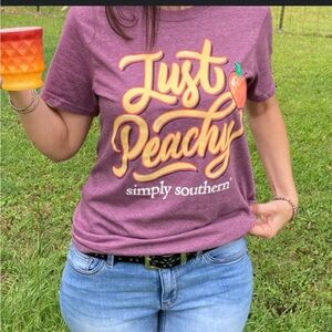 Simply Southern 'Just Peachy' Graphic Tee